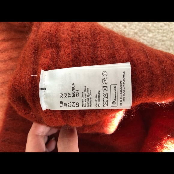 HM studio premium mohair orange sweater - Picture 4 of 5